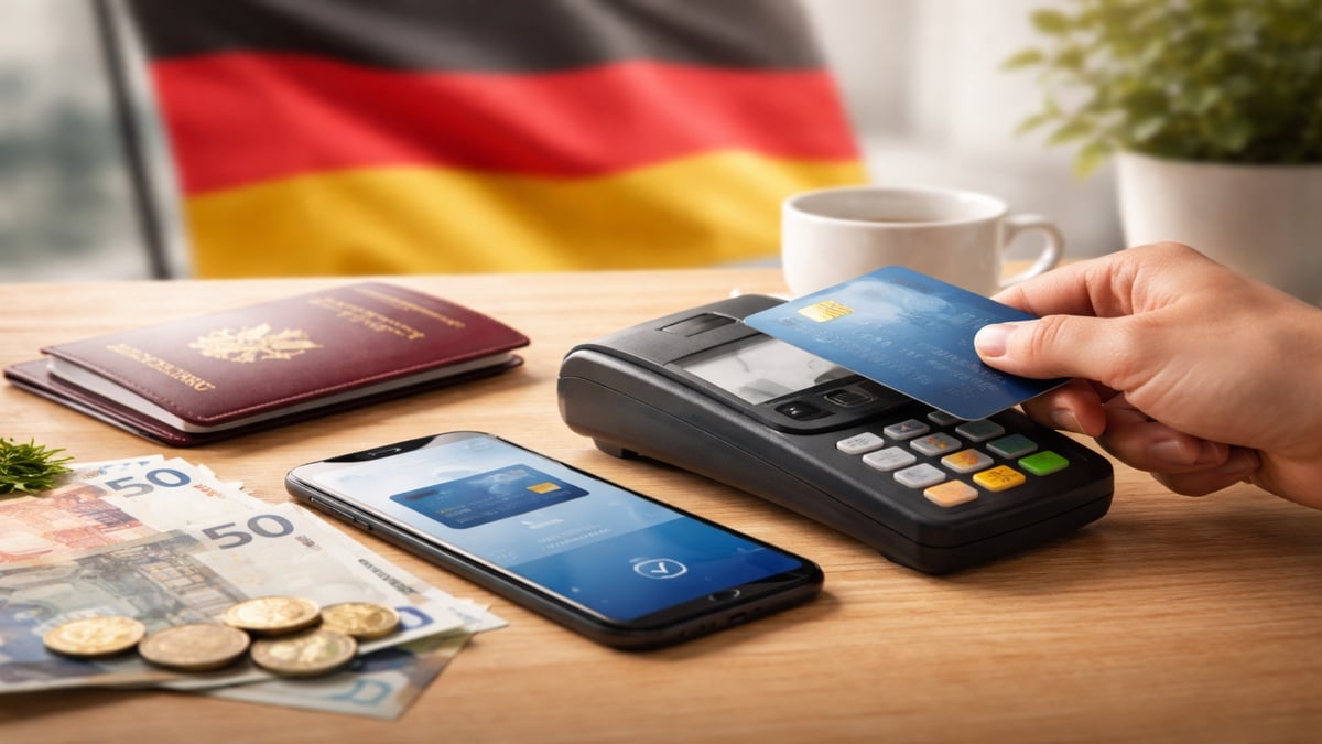 Der Text beschreibt den Wandel im Zahlungsverhalten in Deutschland, der sich von einer starken Bargeldorientierung hin zu digitalen Lösungen entwickelt hat.